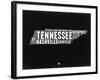 Tennessee Black and White Map-NaxArt-Framed Art Print