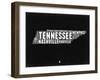 Tennessee Black and White Map-NaxArt-Framed Art Print