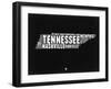 Tennessee Black and White Map-NaxArt-Framed Art Print