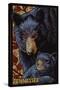 Tennessee - Black Bears Mosaic-Lantern Press-Stretched Canvas