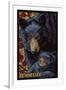 Tennessee - Black Bears Mosaic-Lantern Press-Framed Art Print