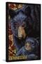 Tennessee - Black Bears Mosaic-Lantern Press-Stretched Canvas