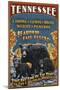 Tennessee - Black Bears Vintage Sign-Lantern Press-Mounted Art Print