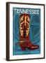 Tennessee - Boot-Lantern Press-Framed Art Print