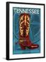 Tennessee - Boot-Lantern Press-Framed Art Print