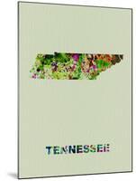 Tennessee Color Splatter Map-NaxArt-Mounted Art Print