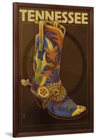 Tennessee - Cowboy Boot-Lantern Press-Framed Art Print