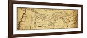 Tennessee Government - Panoramic Map-Lantern Press-Framed Art Print