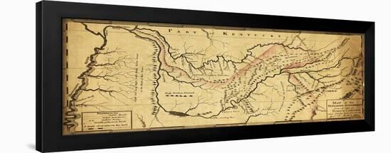 Tennessee Government - Panoramic Map-Lantern Press-Framed Art Print