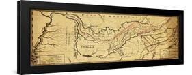 Tennessee Government - Panoramic Map-Lantern Press-Framed Art Print
