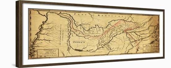 Tennessee Government - Panoramic Map-Lantern Press-Framed Premium Giclee Print