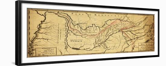 Tennessee Government - Panoramic Map-Lantern Press-Framed Premium Giclee Print