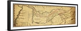 Tennessee Government - Panoramic Map-Lantern Press-Framed Premium Giclee Print