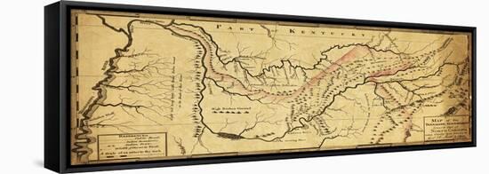 Tennessee Government - Panoramic Map-Lantern Press-Framed Stretched Canvas