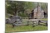 Tennessee, Great Smoky Mountains NP. John Oliver Place in Cades Cove-Don Paulson-Mounted Photographic Print