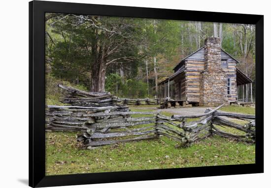 Tennessee, Great Smoky Mountains NP. John Oliver Place in Cades Cove-Don Paulson-Framed Photographic Print