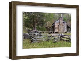 Tennessee, Great Smoky Mountains NP. John Oliver Place in Cades Cove-Don Paulson-Framed Photographic Print