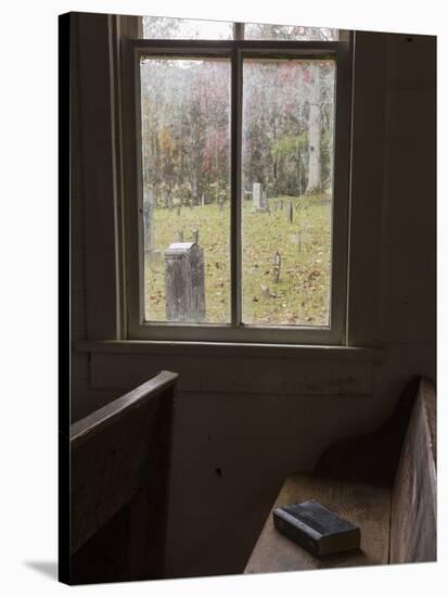 Tennessee, Great Smoky Mountains NP. Methodist Church in Cades Cove-Don Paulson-Stretched Canvas