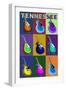 Tennessee - Guitar Pop Art-Lantern Press-Framed Art Print