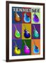 Tennessee - Guitar Pop Art-Lantern Press-Framed Art Print