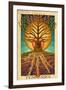 Tennessee - Guitar Tree-Lantern Press-Framed Art Print