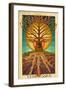 Tennessee - Guitar Tree-Lantern Press-Framed Art Print