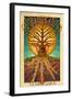 Tennessee - Guitar Tree-Lantern Press-Framed Art Print