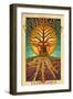 Tennessee - Guitar Tree-Lantern Press-Framed Art Print