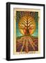 Tennessee - Guitar Tree-Lantern Press-Framed Art Print