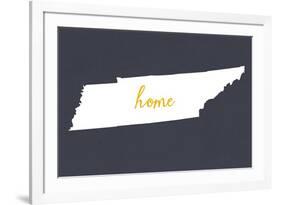 Tennessee - Home State - Gray-Lantern Press-Framed Premium Giclee Print