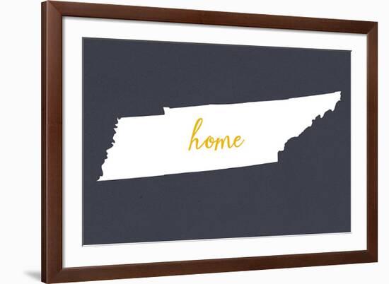 Tennessee - Home State - Gray-Lantern Press-Framed Premium Giclee Print