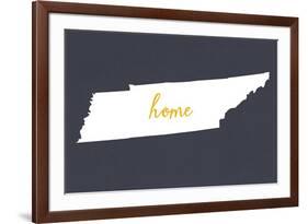 Tennessee - Home State - Gray-Lantern Press-Framed Premium Giclee Print