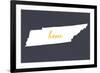 Tennessee - Home State - Gray-Lantern Press-Framed Premium Giclee Print