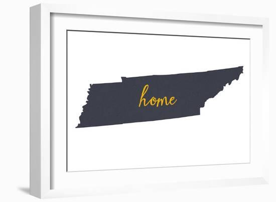 Tennessee - Home State - White-Lantern Press-Framed Art Print