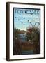 Tennessee - Hunter and Lake-Lantern Press-Framed Art Print
