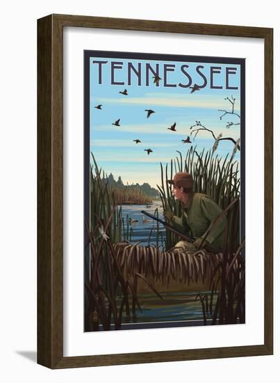 Tennessee - Hunter and Lake-Lantern Press-Framed Art Print