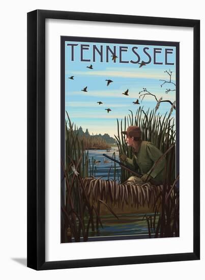 Tennessee - Hunter and Lake-Lantern Press-Framed Art Print