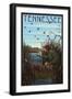 Tennessee - Hunter and Lake-Lantern Press-Framed Art Print