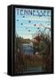 Tennessee - Hunter and Lake-Lantern Press-Framed Stretched Canvas