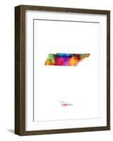 Tennessee Map-Michael Tompsett-Framed Art Print