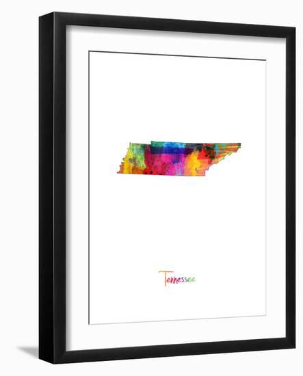 Tennessee Map-Michael Tompsett-Framed Art Print