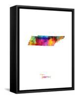 Tennessee Map-Michael Tompsett-Framed Stretched Canvas