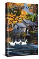 Tennessee - Mill Scene-Lantern Press-Stretched Canvas