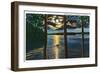 Tennessee - Moonlight View of Kentucky Lake, c.1944-Lantern Press-Framed Art Print