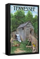 Tennessee - Old Mill-Lantern Press-Framed Stretched Canvas