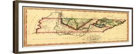 Tennessee - Panoramic Map-Lantern Press-Framed Premium Giclee Print