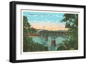 Tennessee River Bridge, Knoxville, Tennessee-null-Framed Art Print