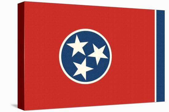 Tennessee State Flag-Lantern Press-Stretched Canvas