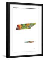 Tennessee State Map 1-Marlene Watson-Framed Giclee Print