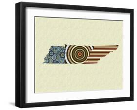 Tennessee State Map-Lanre Adefioye-Framed Giclee Print